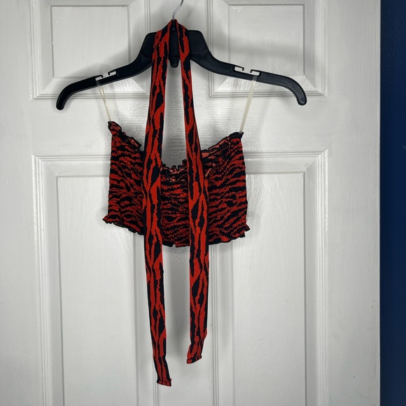 Windsor NWT!! Coord Zebra print 2 piece set with crop top and wide leg pants - Picture 9 of 12